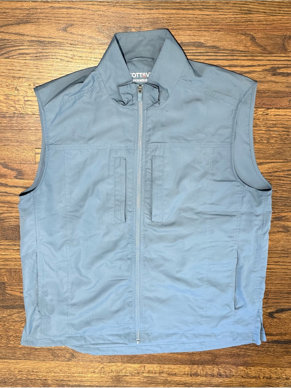 Scottevest Men's Light White Zip-Up Travel Vest